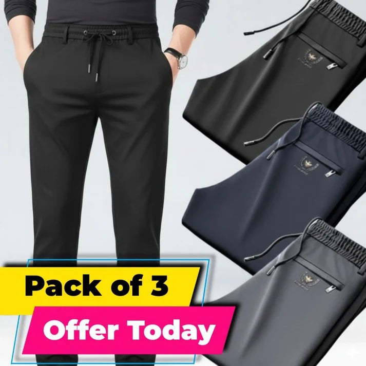 Pack of 3 Mega-Offer 😍 Premium Quality Lycra Pants - Black | Grey | Dark Blue Color